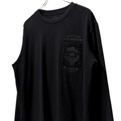 CHROME HEARTS Paris Ltd BS Fleur Logo Long Tee Black Size M