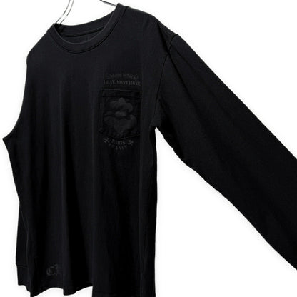 CHROME HEARTS Paris Ltd BS Fleur Logo Long Tee Black Size M
