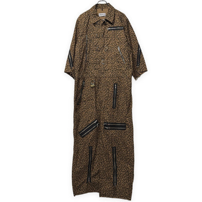 KIDILL Leopard Print Padlock Jumpsuit Brown Size 44