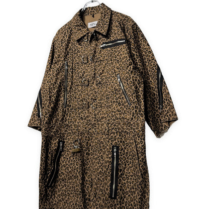 KIDILL Leopard Print Padlock Jumpsuit Brown Size 44