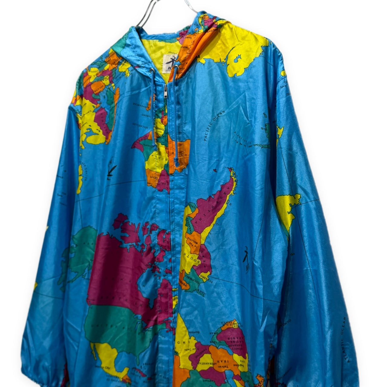 HAI SPORTING GEAR 80s 90s World Map Nylon Jacket
