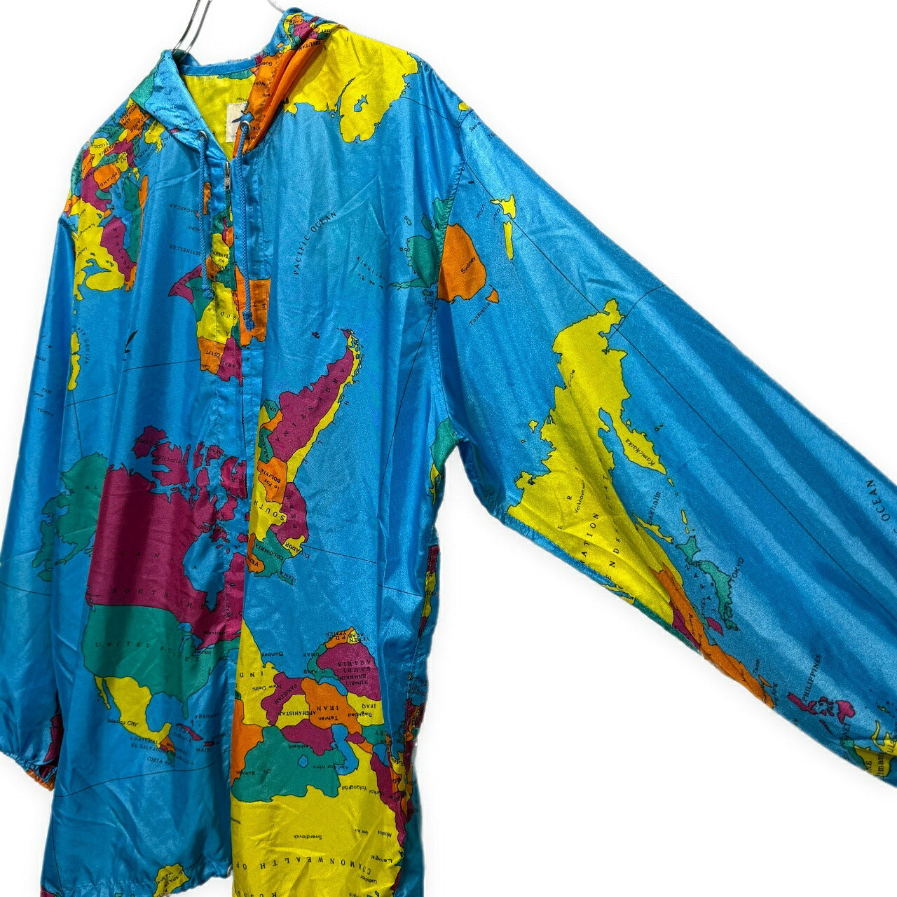 HAI SPORTING GEAR 80s 90s World Map Nylon Jacket
