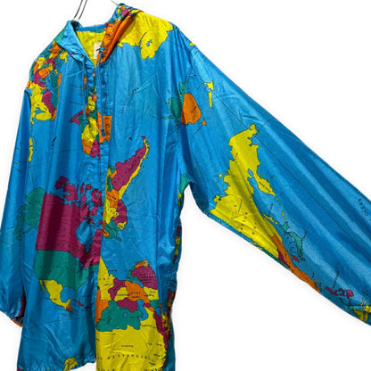 HAI SPORTING GEAR 80s 90s World Map Nylon Jacket