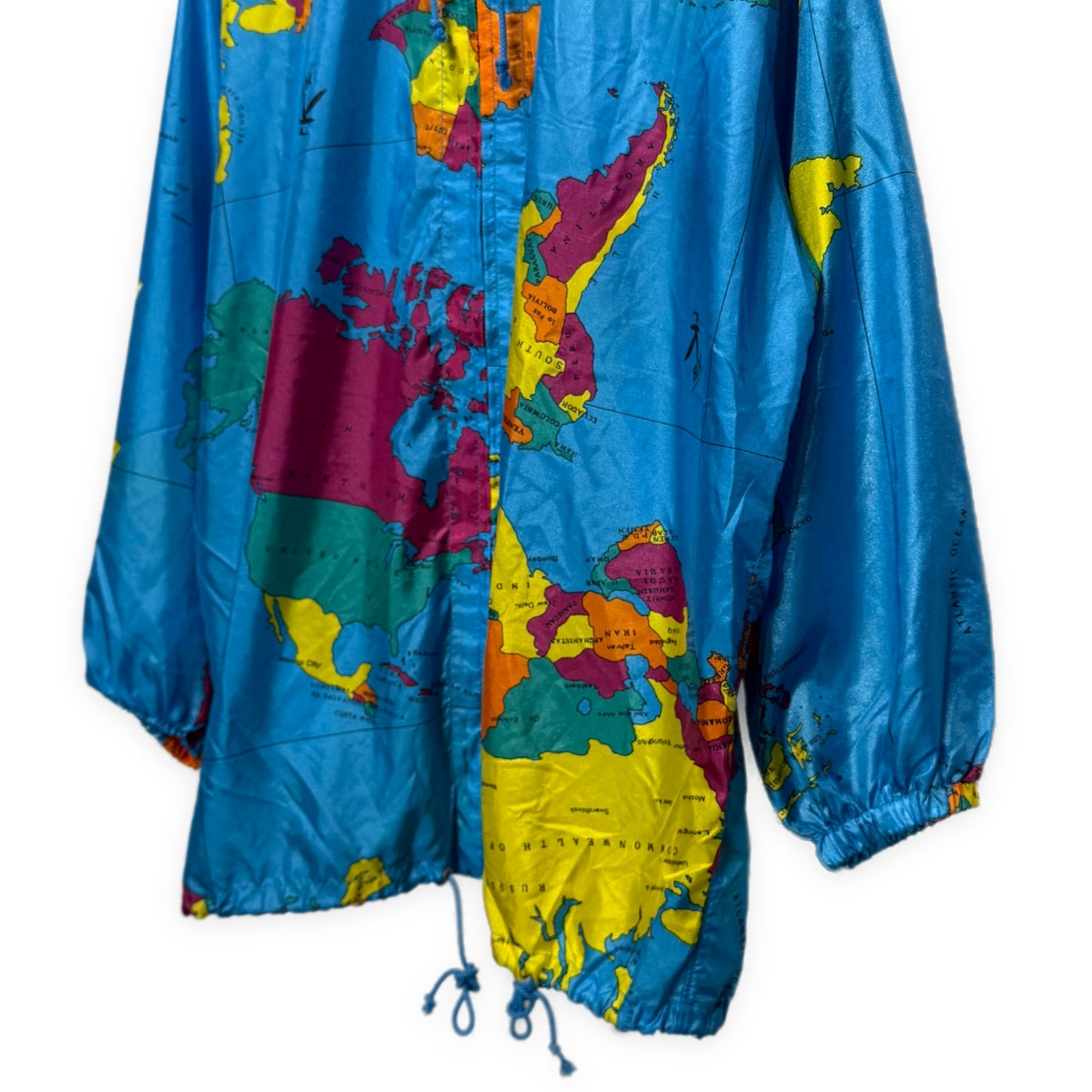 HAI SPORTING GEAR 80s 90s World Map Nylon Jacket
