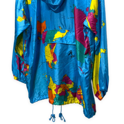 HAI SPORTING GEAR 80s 90s World Map Nylon Jacket