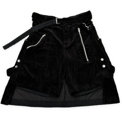 sacai 21AW Cotton Corduroy Bum Flap Shorts Black Size 3
