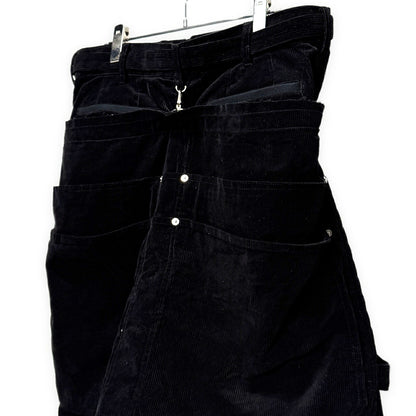 sacai 21AW Cotton Corduroy Bum Flap Shorts Black Size 3