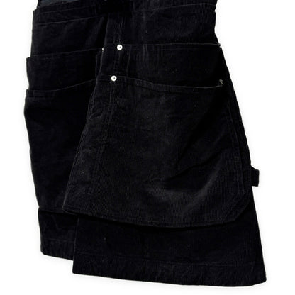 sacai 21AW Cotton Corduroy Bum Flap Shorts Black Size 3