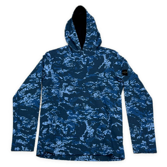 STONE ISLAND JUNIOR 13SS Camo Hoodie Blue Size 14/164