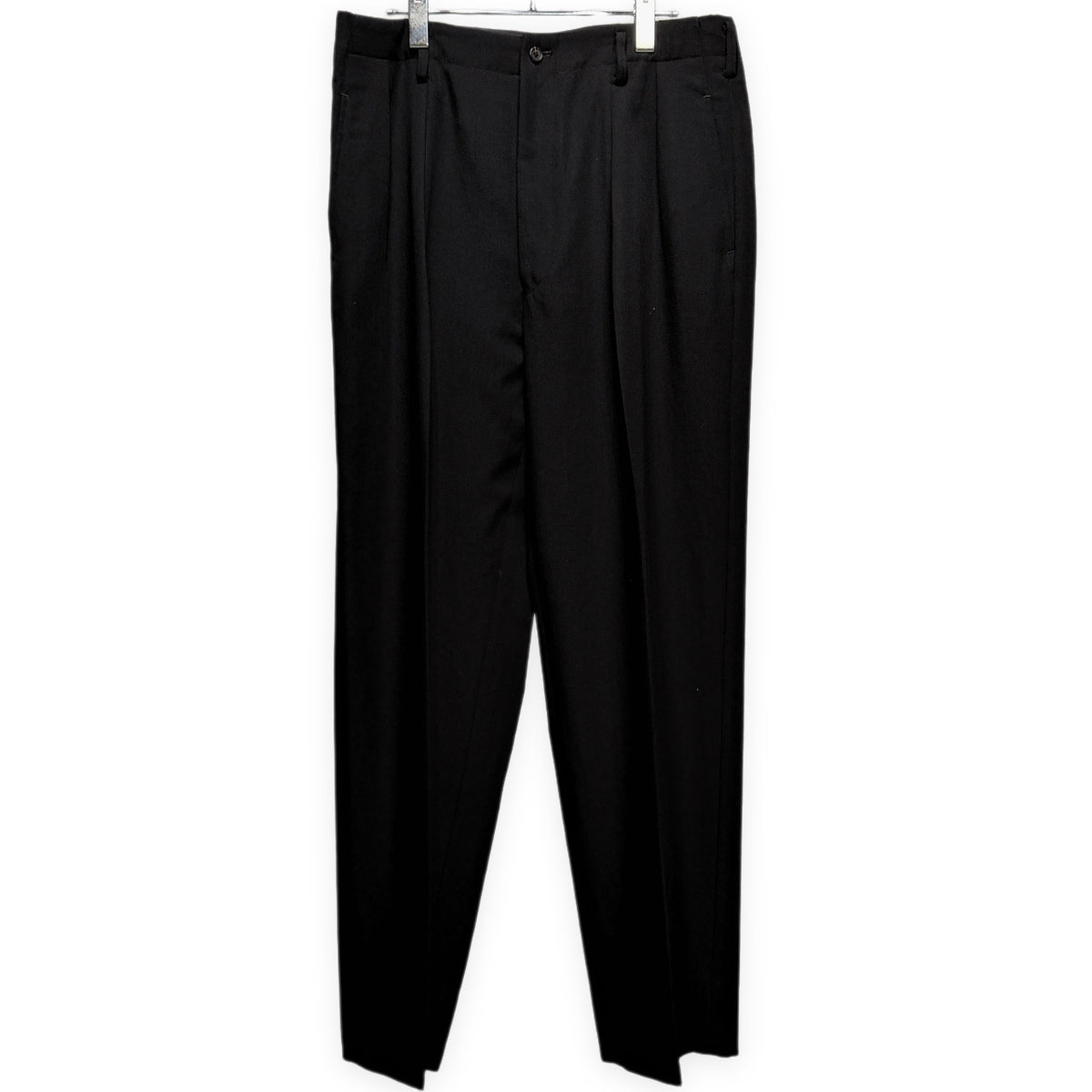 Y's for men 90s Wool Gabardine 2-Tuck Pants Black Size M
