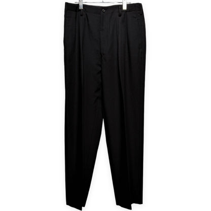 Y's for men 90s Wool Gabardine 2-Tuck Pants Black Size M
