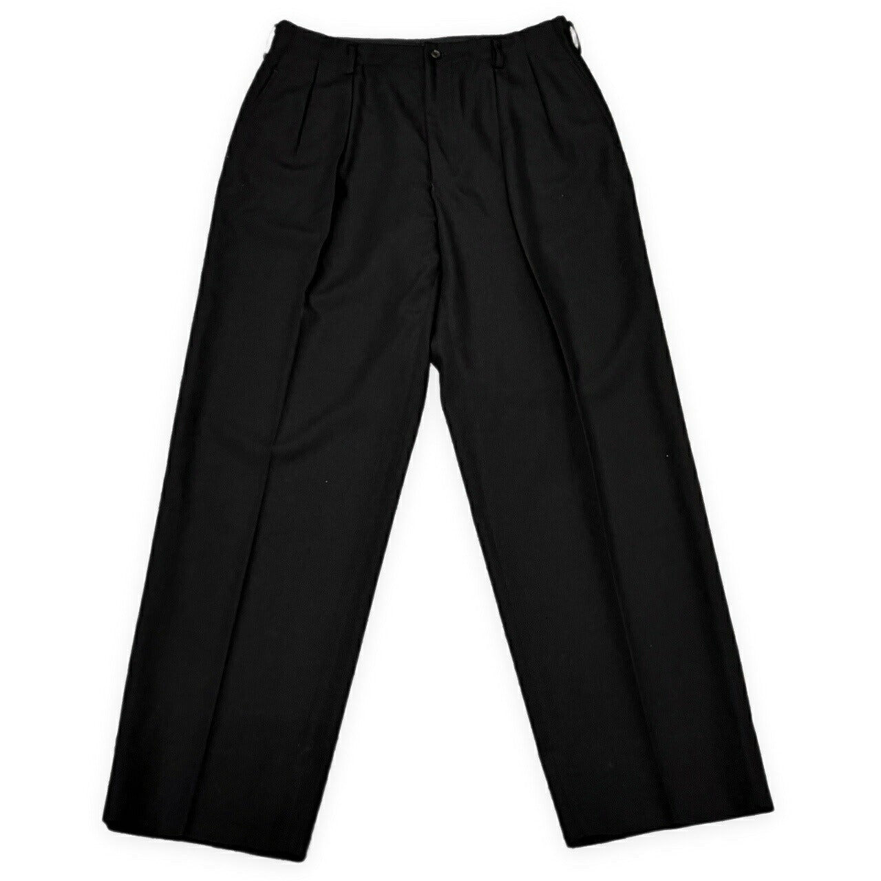 Y's for men 90s Wool Gabardine 2-Tuck Pants Black Size M
