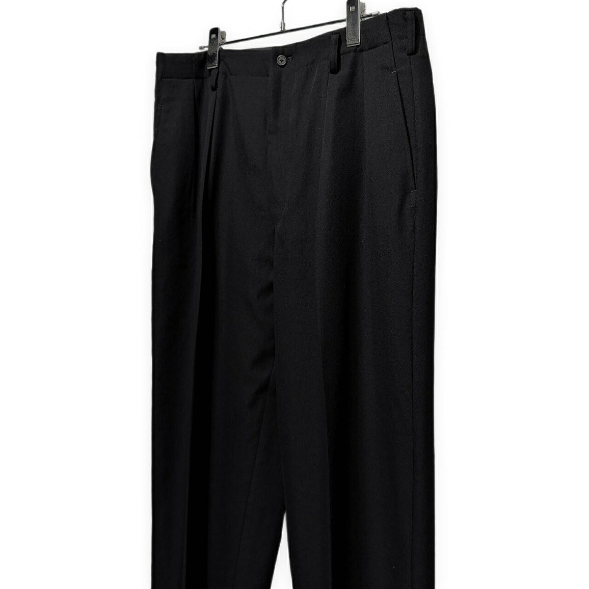Y's for men 90s Wool Gabardine 2-Tuck Pants Black Size M