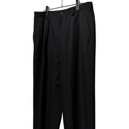 Y's for men 90s Wool Gabardine 2-Tuck Pants Black Size M