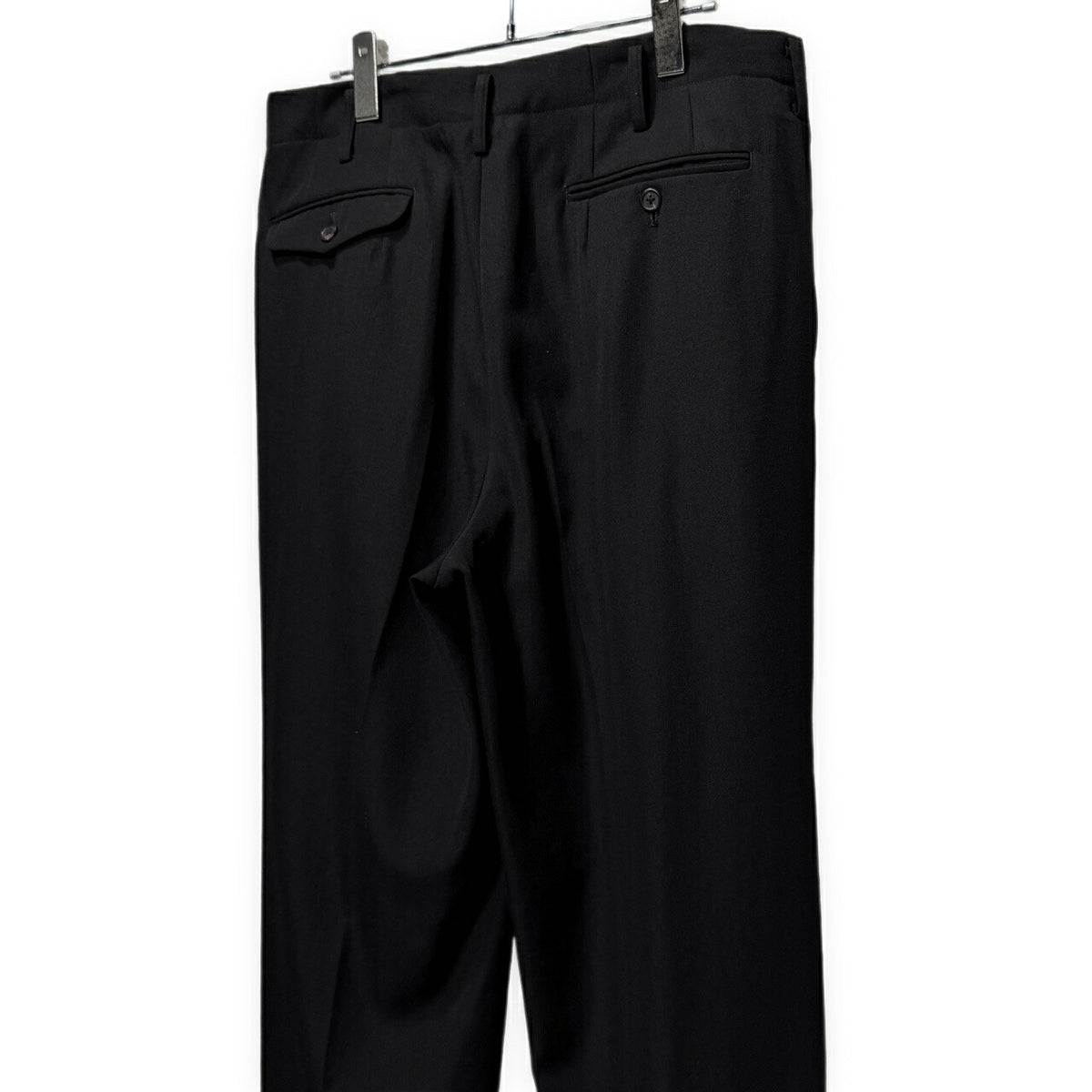 Y's for men 90s Wool Gabardine 2-Tuck Pants Black Size M