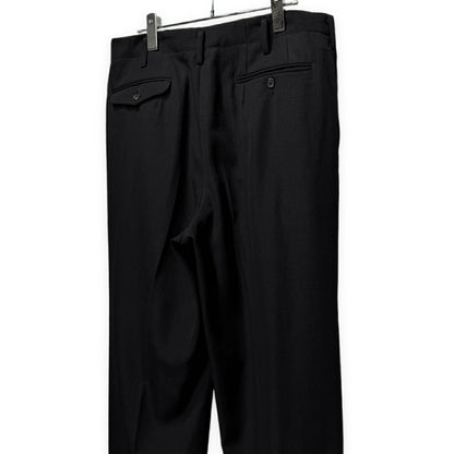 Y's for men 90s Wool Gabardine 2-Tuck Pants Black Size M