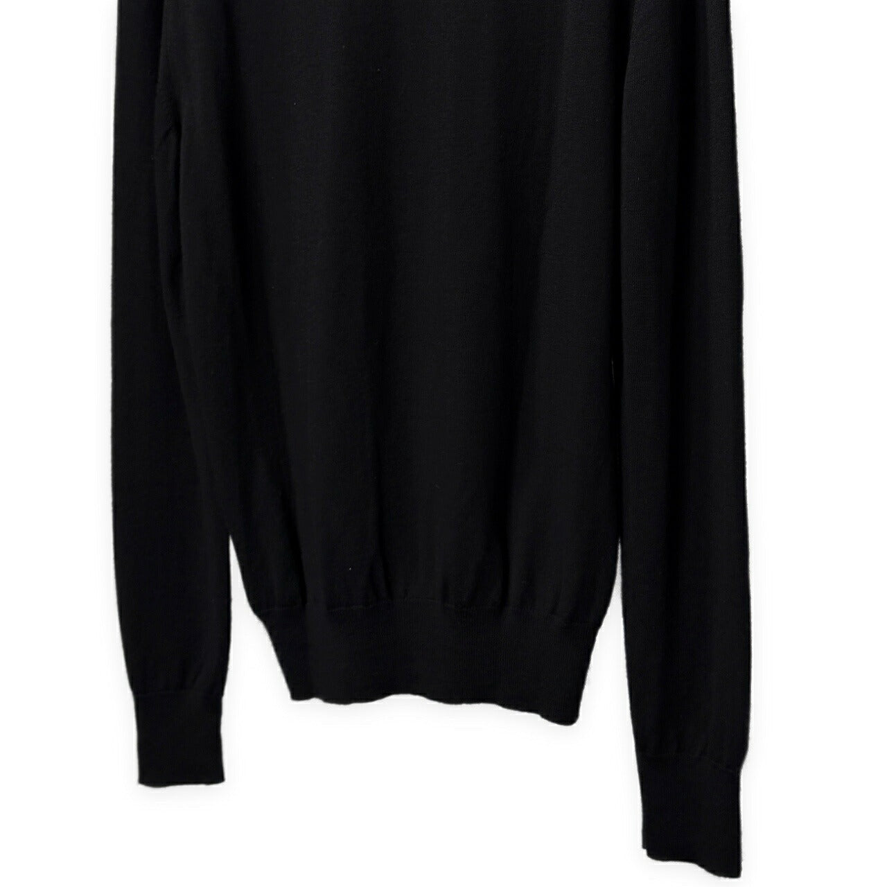 VETEMENTS 21AW Logo Embroidered Merino Knit Black Size XL