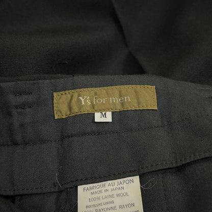 Y's for men 90s Wool Gabardine 2-Tuck Pants Black Size M