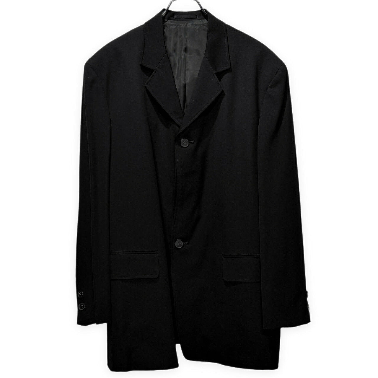Y's for men 90s Wool Gabardine 3-Button Blazer Black Size M