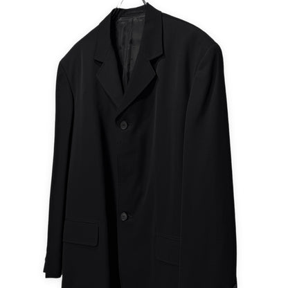 Y's for men 90s Wool Gabardine 3-Button Blazer Black Size M