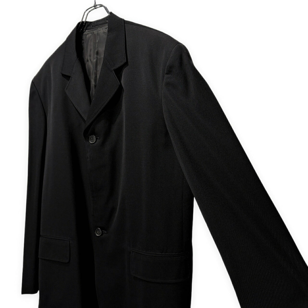 Y's for men 90s Wool Gabardine 3-Button Blazer Black Size M