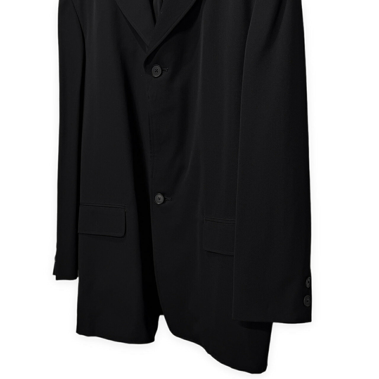Y's for men 90s Wool Gabardine 3-Button Blazer Black Size M