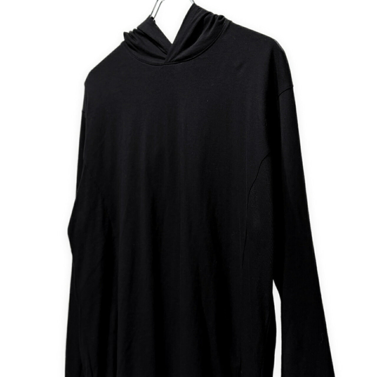 Y's for men 25AW Jersey Rib Panel Hoodie Black Size 3