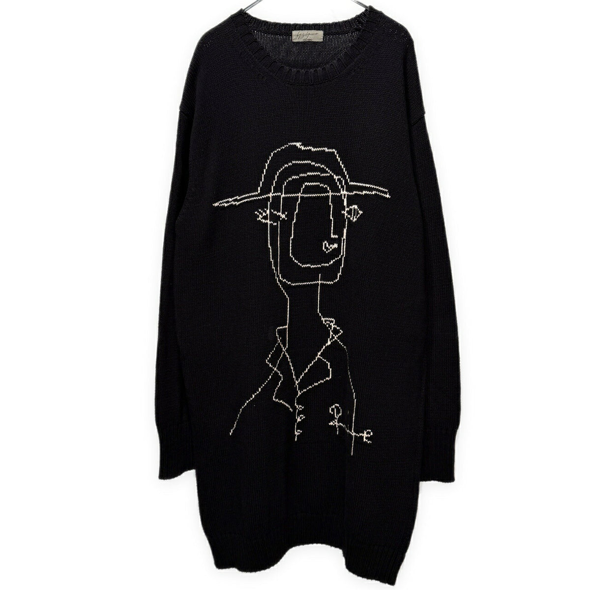 Yohji Yamamoto PH 16AW Miyazawa Drawing Slit Knit Blk Size 3