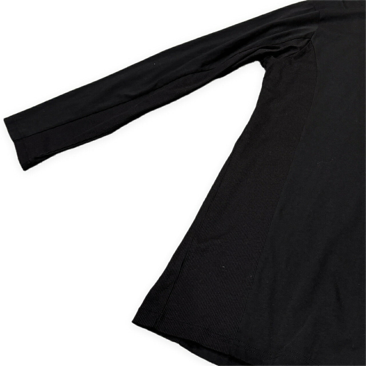 Y's for men 25AW Jersey Rib Panel Hoodie Black Size 3