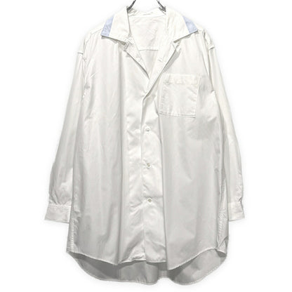 Y's for men 90s Cotton Broad Open Shirt White
