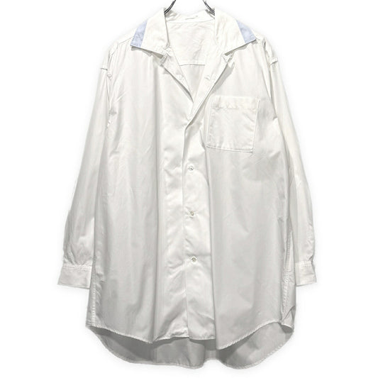 Y's for men 90s Cotton Broad Open Shirt White