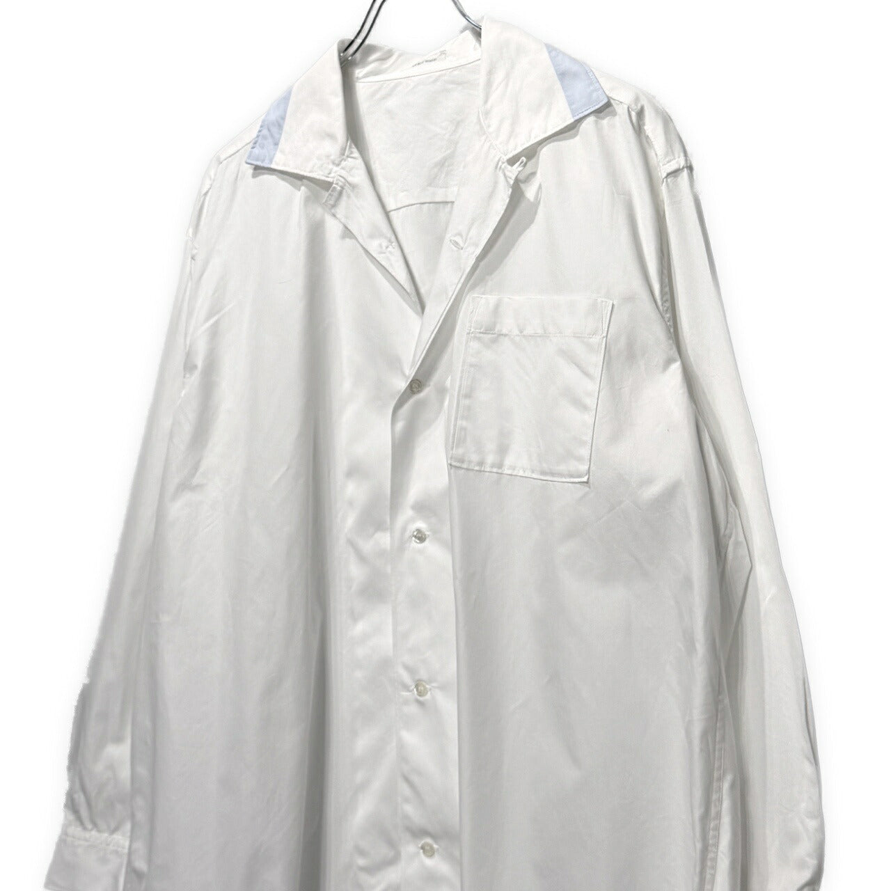 Y's for men 90s Cotton Broad Open Shirt White