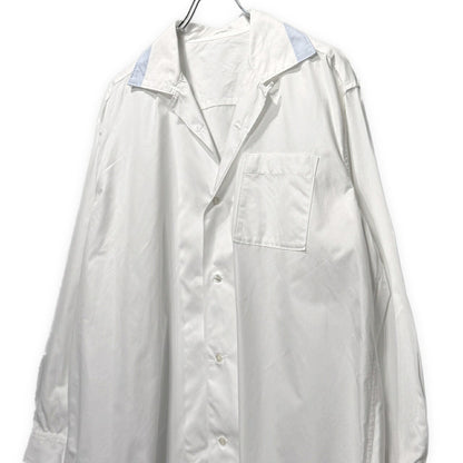 Y's for men 90s Cotton Broad Open Shirt White