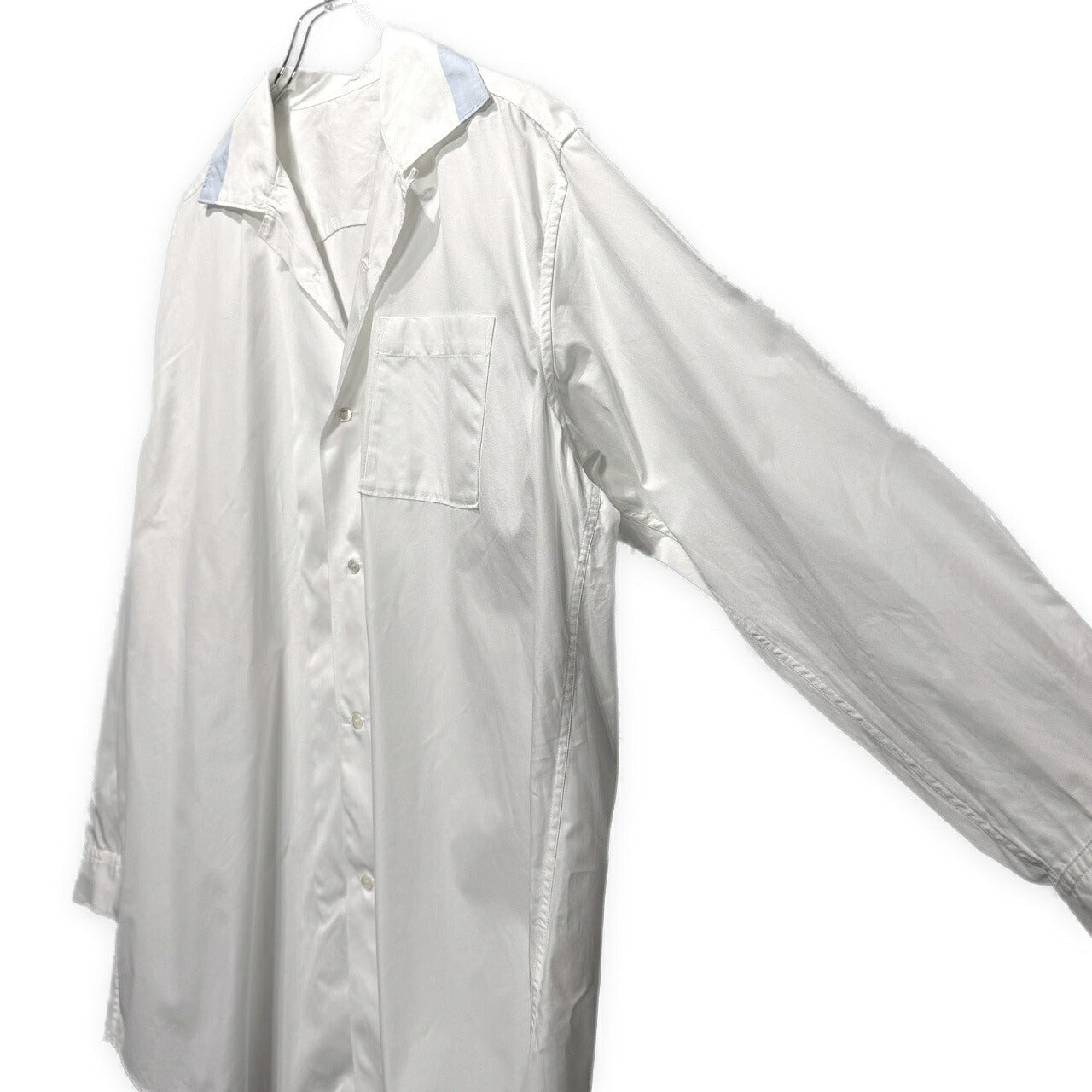 Y's for men 90s Cotton Broad Open Shirt White