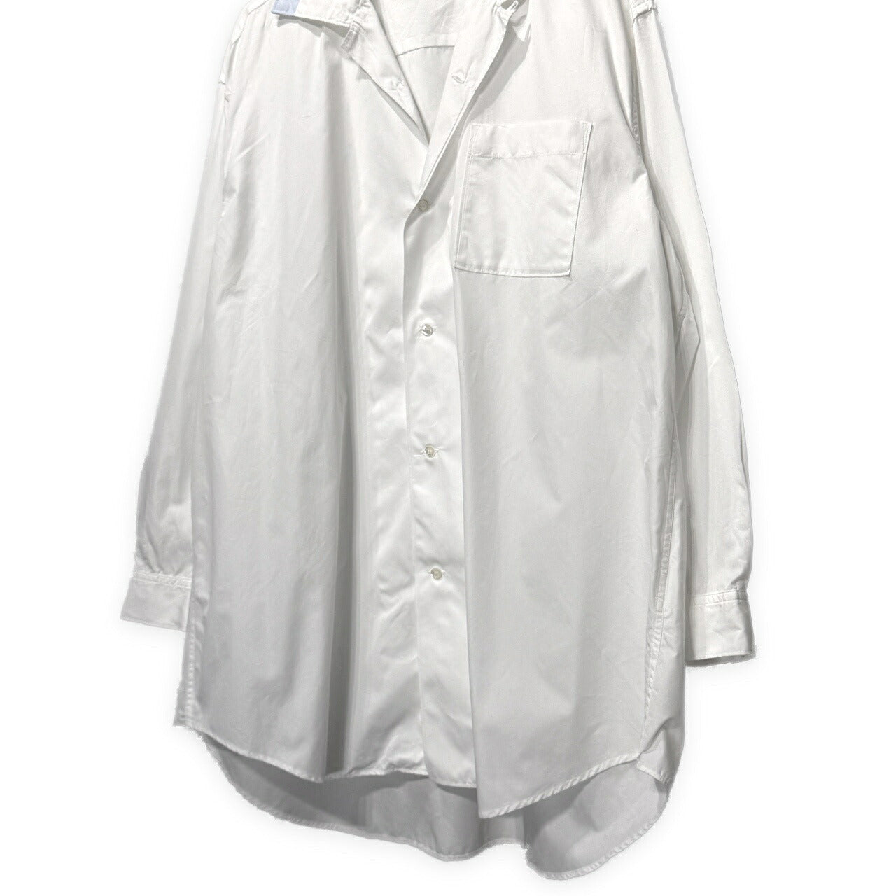 Y's for men 90s Cotton Broad Open Shirt White