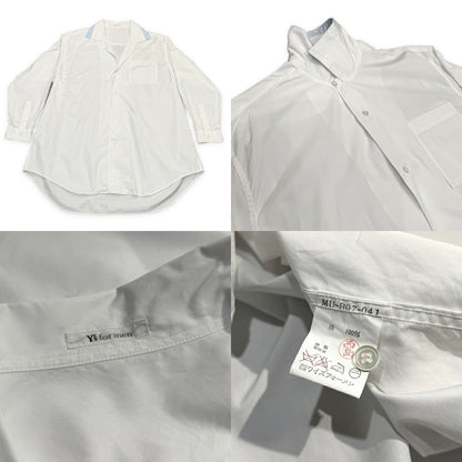 Y's for men 90s Cotton Broad Open Shirt White