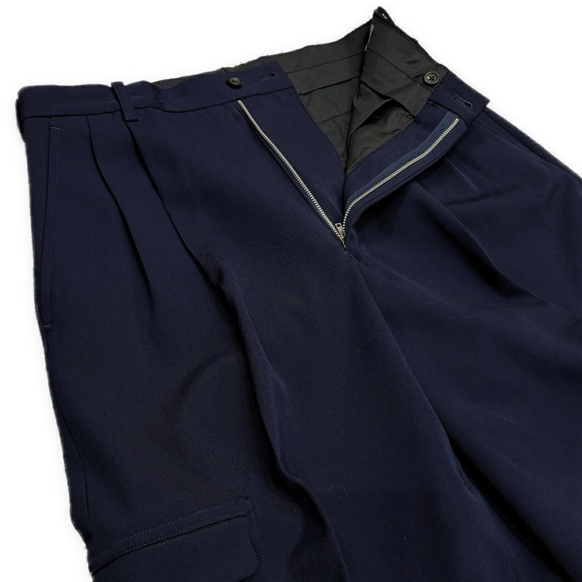 Yohji Yamamoto Pour Homme 80s Wool Pants Navy Size M