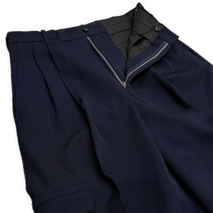 Yohji Yamamoto Pour Homme 80s Wool Pants Navy Size M
