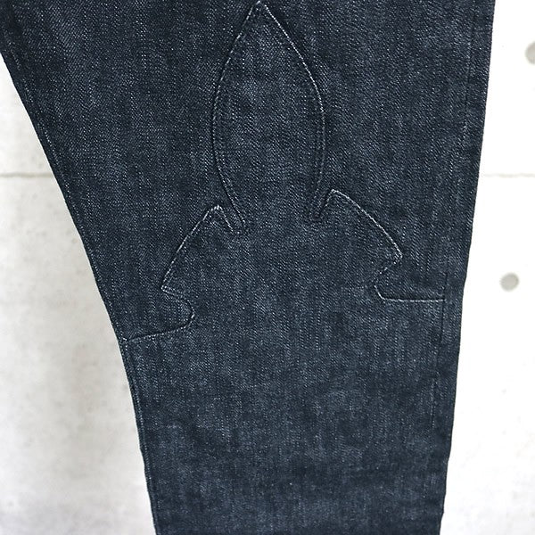CHROME HEARTS Flare Knee Star Patch Cross Jeans Blue Size 30