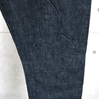 CHROME HEARTS Flare Knee Star Patch Cross Jeans Blue Size 30