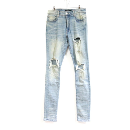 AMIRI Distressed Ripped Skinny Stretch Jeans Blue Size 31