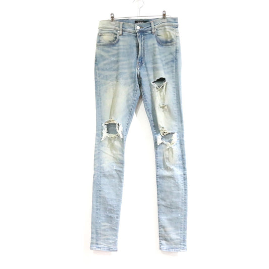 AMIRI Distressed Ripped Skinny Stretch Jeans Blue Size 31