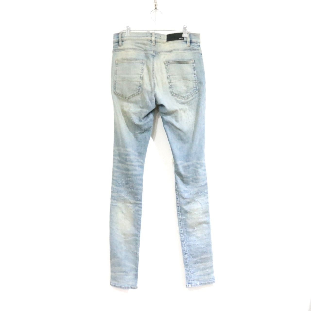 AMIRI Distressed Ripped Skinny Stretch Jeans Blue Size 31