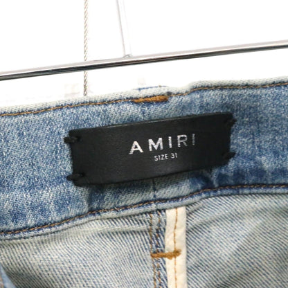 AMIRI Distressed Ripped Skinny Stretch Jeans Blue Size 31