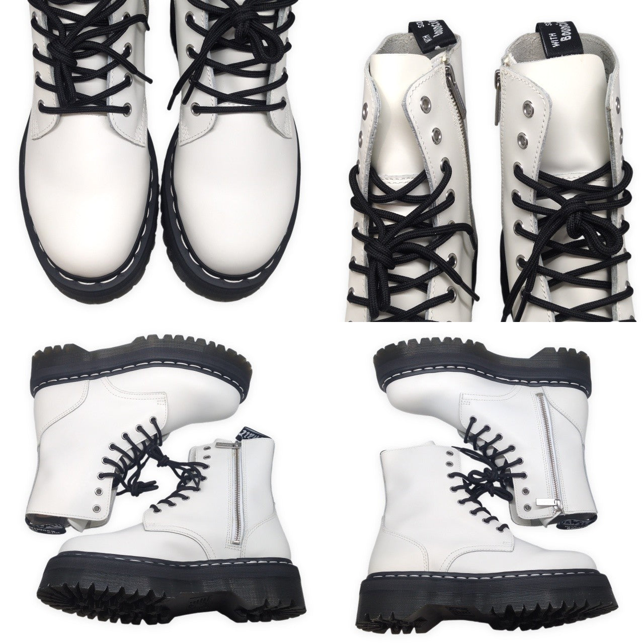Dr.Martens JADON WS White Stitch Platform Boots Size UK7