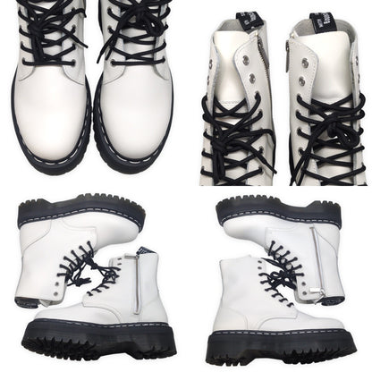 Dr.Martens JADON WS White Stitch Platform Boots Size UK7