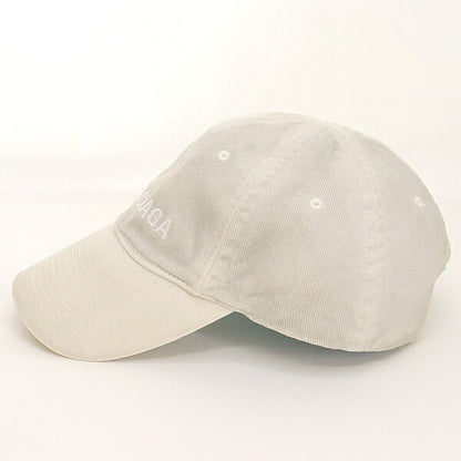 BALENCIAGA Sporty B Distressed Logo Cap White Size S