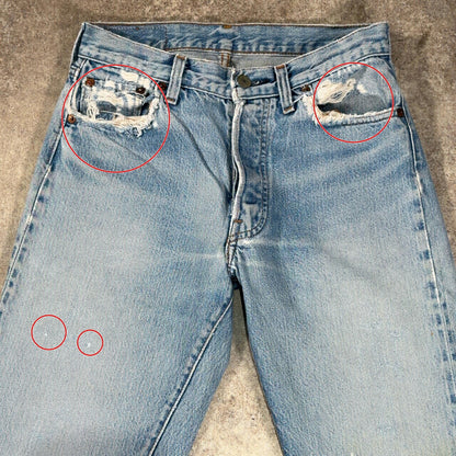 LEVI'S 80s 501 Redline Small-e Denim Jeans Blue Size W28