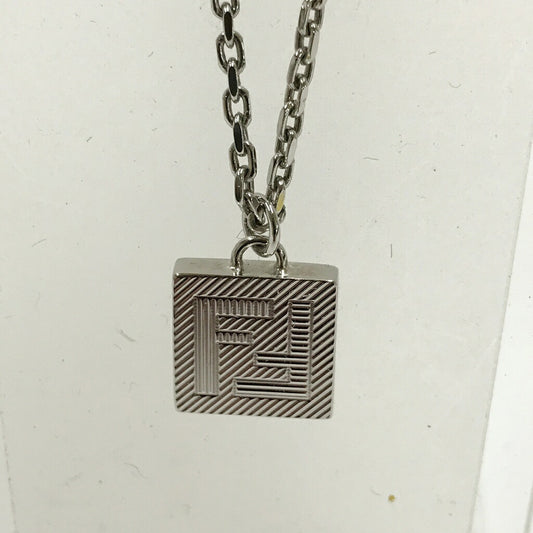 FENDI FF Logo Silver Necklace Size ONE SIZE