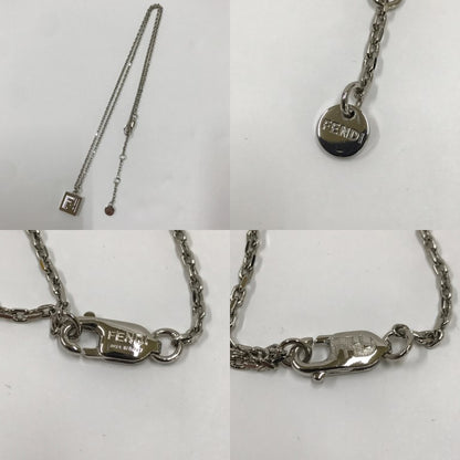 FENDI FF Logo Silver Necklace Size ONE SIZE